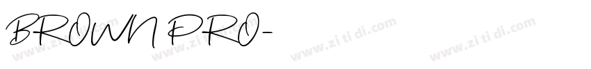 BROWN PRO字体转换